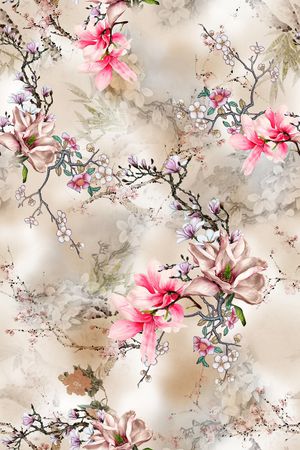 花卉印花华亿平台图片