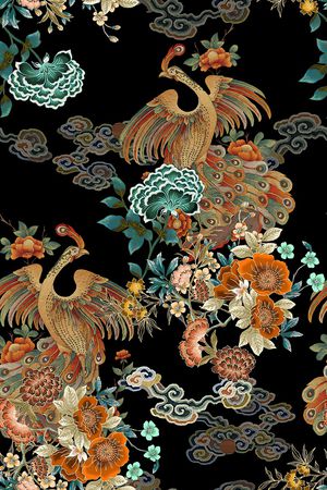 花卉印花华亿平台图片