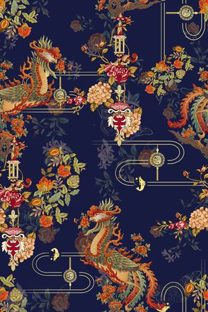 花卉印花华亿平台图片