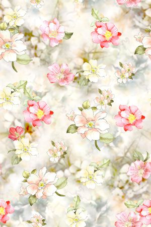 花卉印花华亿平台图片