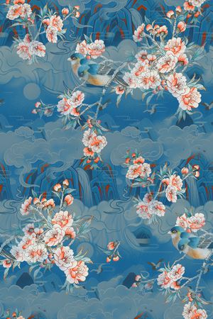 中国风印花华亿平台图片