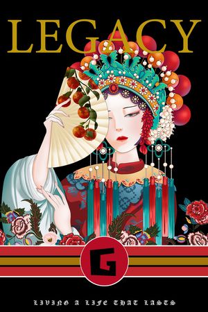 胸前独幅印花华亿平台图片