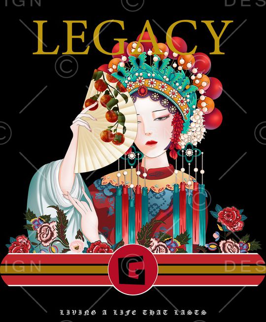 胸前独幅印花华亿平台图片