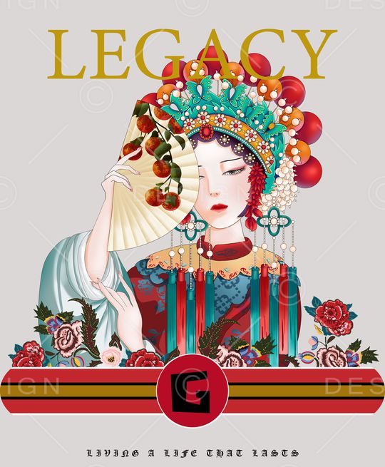 胸前独幅印花华亿平台图片