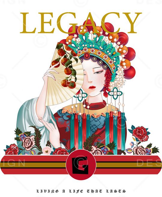 胸前独幅印花华亿平台图片