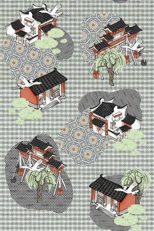 格子印花华亿平台图片