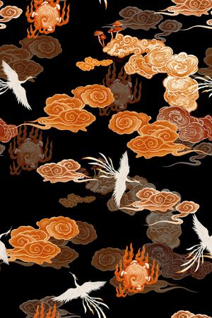 仙鹤印花华亿平台图片