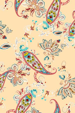 佩斯利印花华亿平台图片