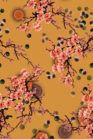 花卉印花华亿平台图片