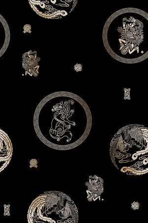 唐装印花华亿平台图片