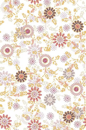 清爽底花卉印花华亿平台图片