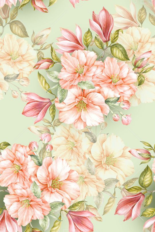 清爽底花卉印花华亿平台图片