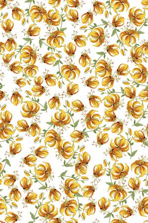 清爽底花卉印花华亿平台图片