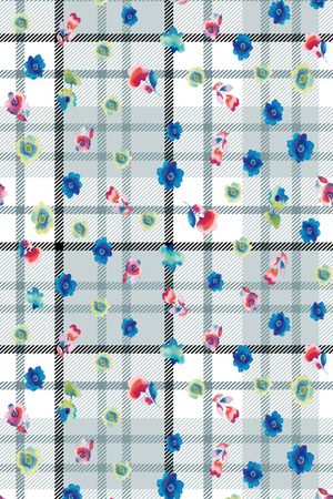 格子印花华亿平台图片