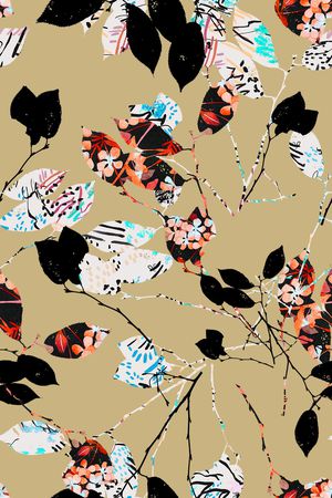 绿植树叶印花华亿平台图片