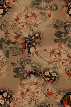 花卉印花华亿平台图片