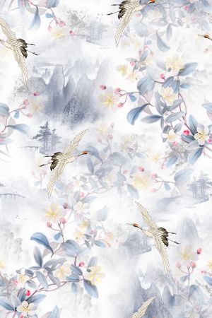 绿植树叶印花华亿平台图片