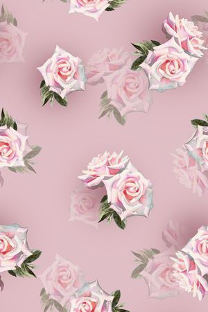 玫瑰花印花华亿平台图片