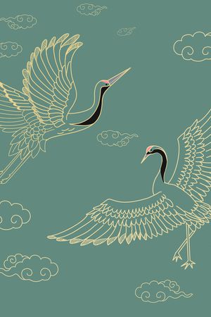 仙鹤印花华亿平台图片