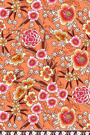 民族花卉印花华亿平台图片