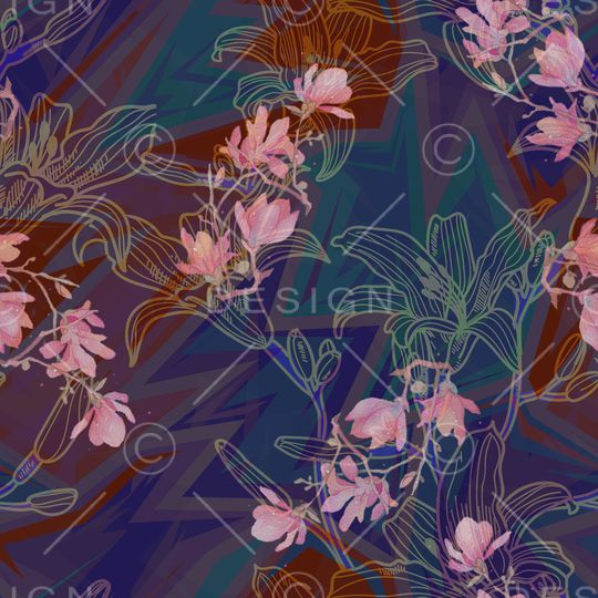 绿植树叶印花华亿平台图片