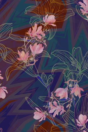 绿植树叶印花华亿平台图片