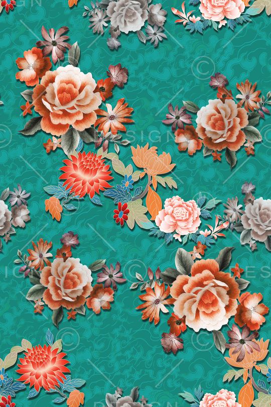 中国风印花华亿平台图片