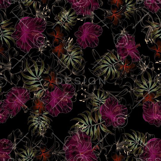 绿植树叶印花华亿平台图片