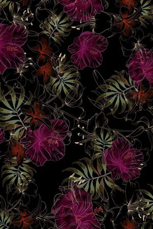 绿植树叶印花华亿平台图片