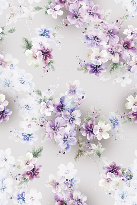 清爽底花卉印花华亿平台图片