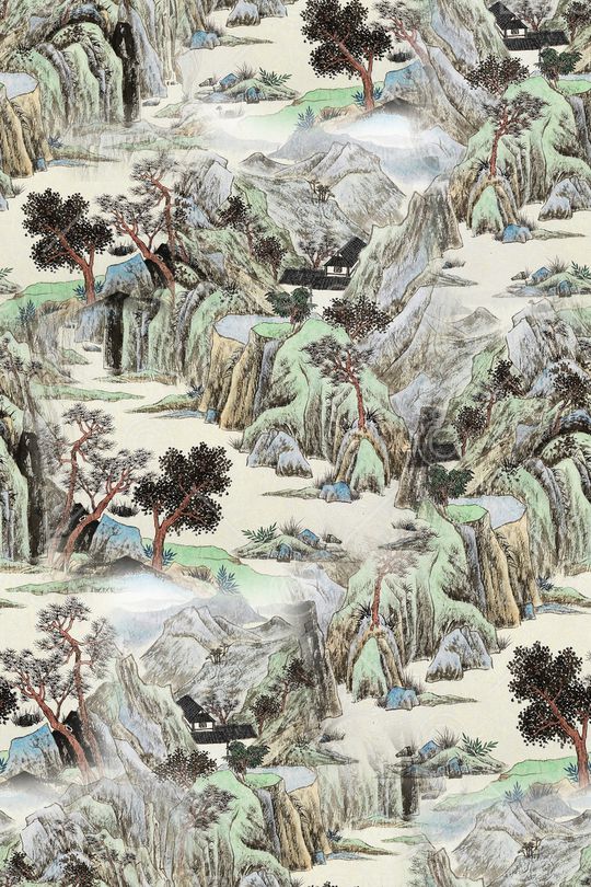 中国风印花华亿平台图片