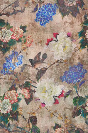 复古印花华亿平台图片