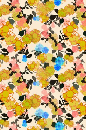 花卉印花华亿平台图片