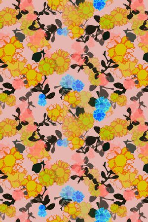 花卉印花华亿平台图片