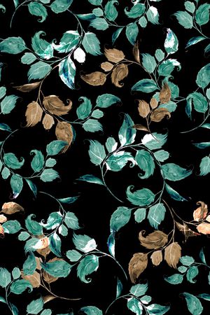 绿植树叶印花华亿平台图片