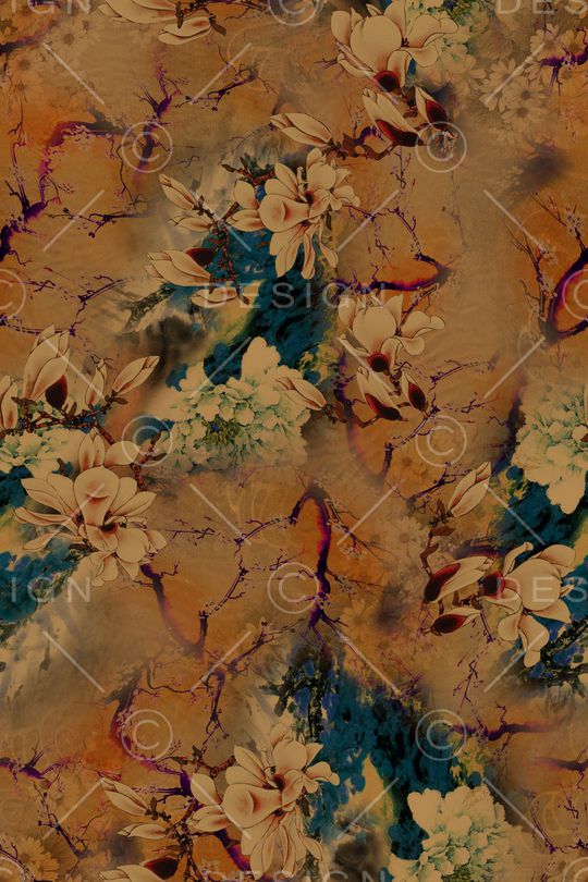 花卉印花华亿平台图片