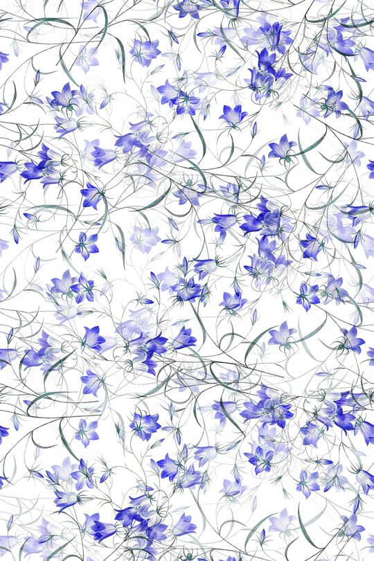 清爽底花卉印花华亿平台图片