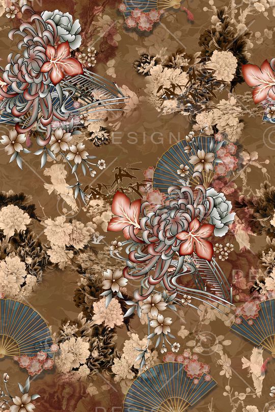 花卉印花华亿平台图片