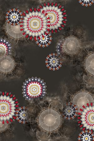 连衣裙印花华亿平台图片