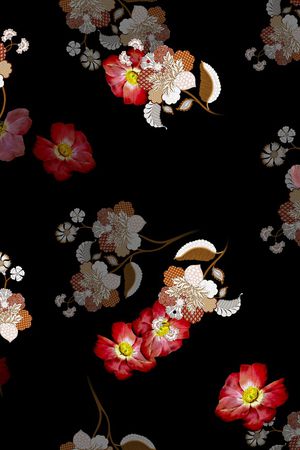 连衣裙印花华亿平台图片