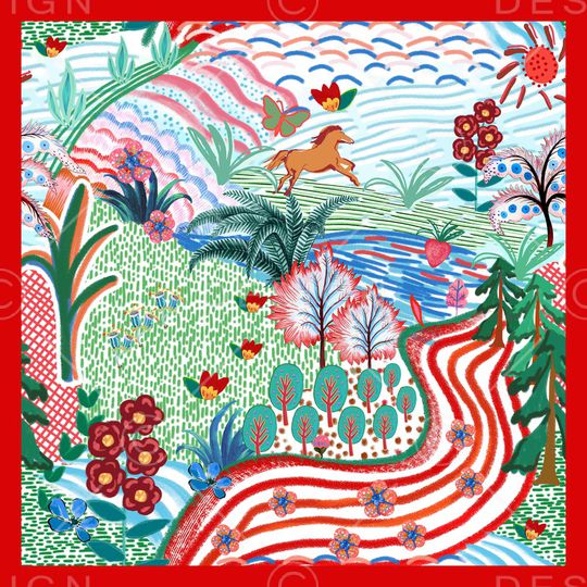 动物花卉印花华亿平台图片