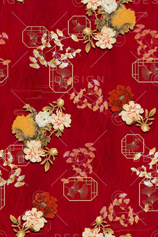 中国风印花华亿平台图片