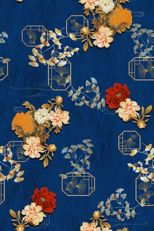 中国风印花华亿平台图片