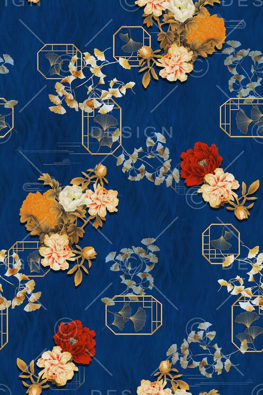 中国风印花华亿平台图片