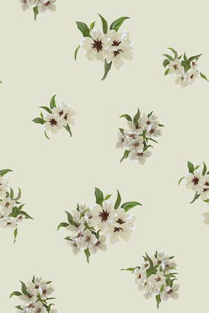 手绘花卉印花华亿平台图片