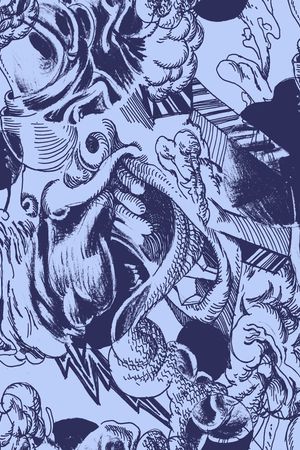 复古印花华亿平台图片