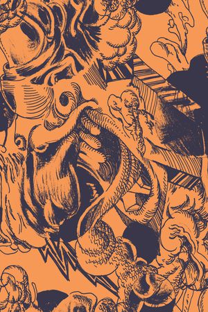 复古印花华亿平台图片