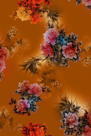 花卉印花华亿平台图片