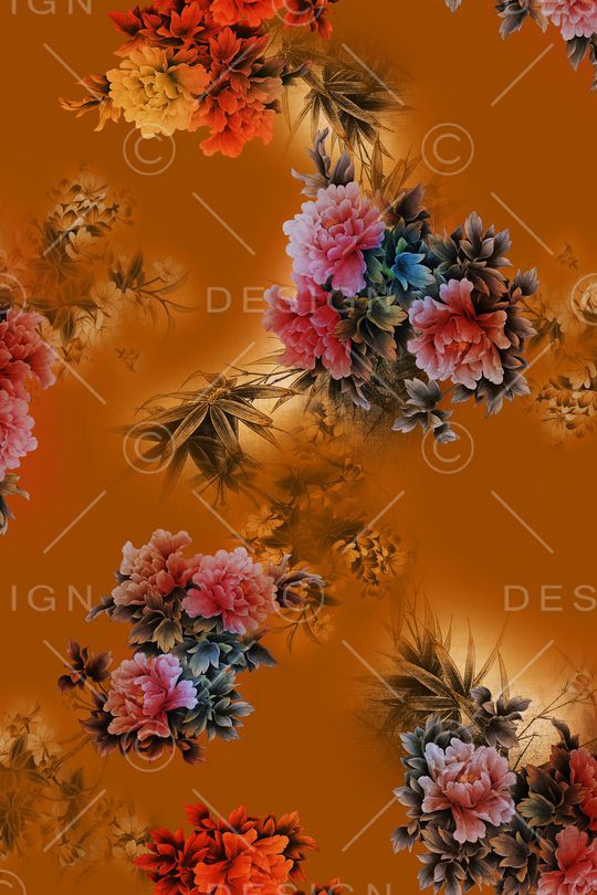 花卉印花华亿平台图片