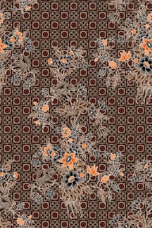 几何花卉印花华亿平台图片